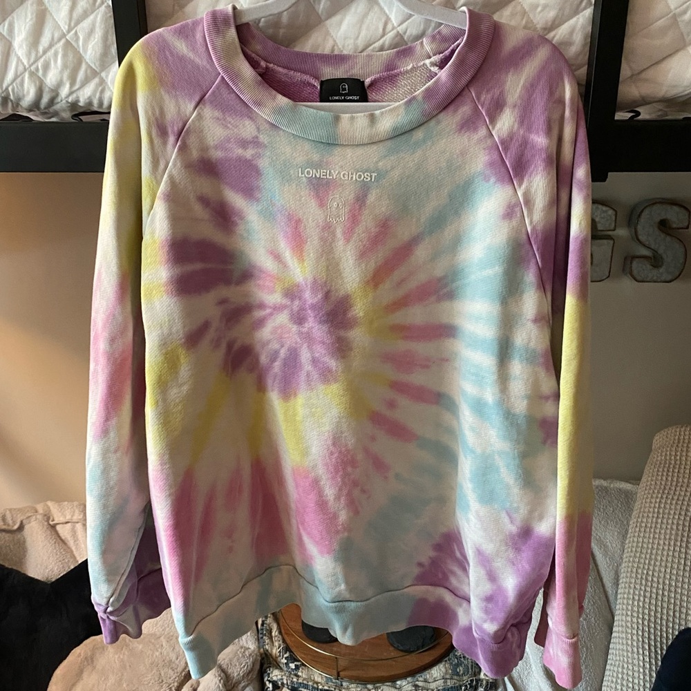 lonely ghost rainbow crew neck